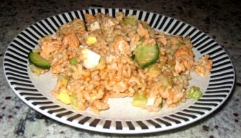 Salade de riz et de saumon
