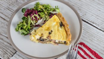 Tarte aux œufs et aux champignons