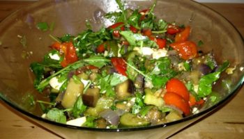 Roasted Vegetable Salad with Arugula and Bocconcini