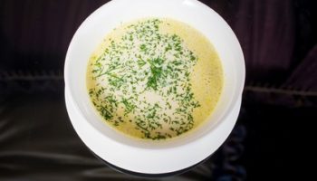 Potage au maïs et au fenouil