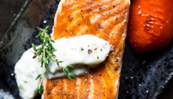 Salmon with Creamy Horseradish Sauce