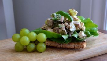 Open-faced chicken sandwich