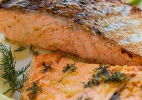 BBQ lemon and dill salmon