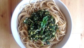 Pâtes au pesto de basilic frais