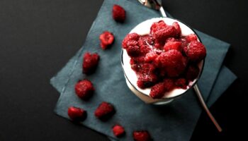 Cranberry Raspberry Angel Food Cake Fluff