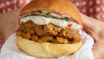 Tikka Turkey Burgers with Chutney and Raita